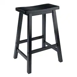 Winsome Wood - Satori Saddle Seat Counter Stool - Black