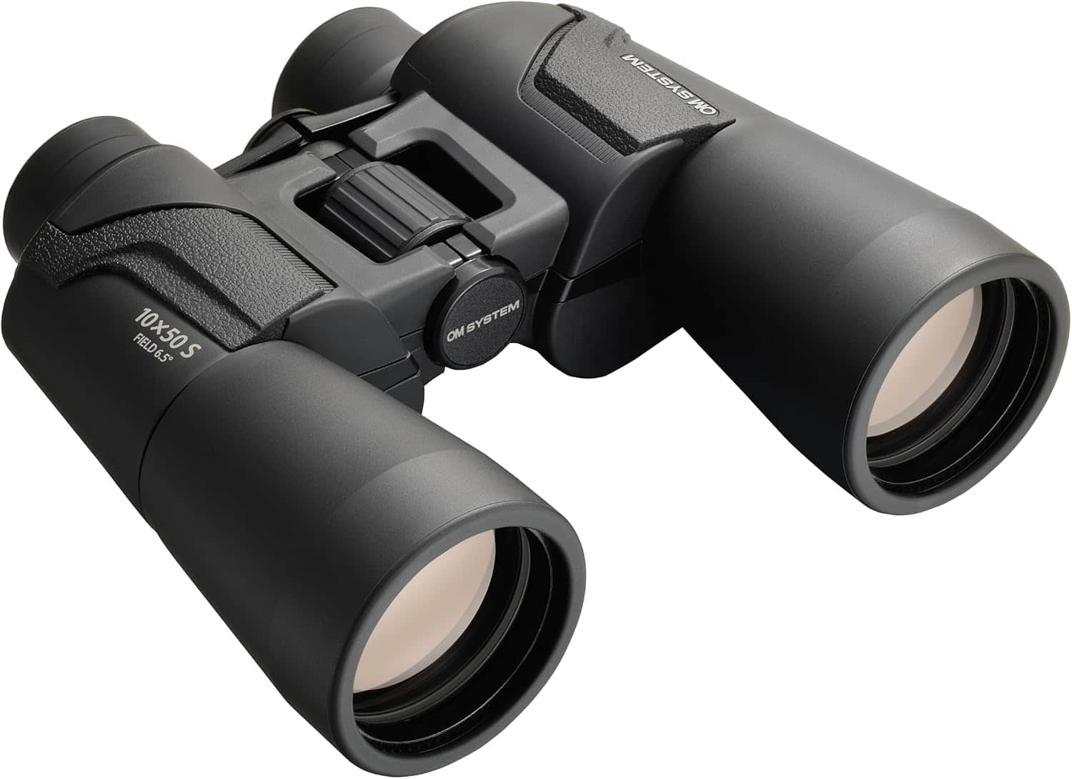 OM System - 10x50 Porro Prism Binoculars with 50mm Objective Lens, Wide Field View, UV Protection & Diopter Adjustment - Black