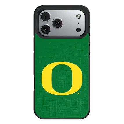 Front. Keyscaper - Oregon Ducks iPhone Solid Design Bump Case - 13 mini - Multicolor.