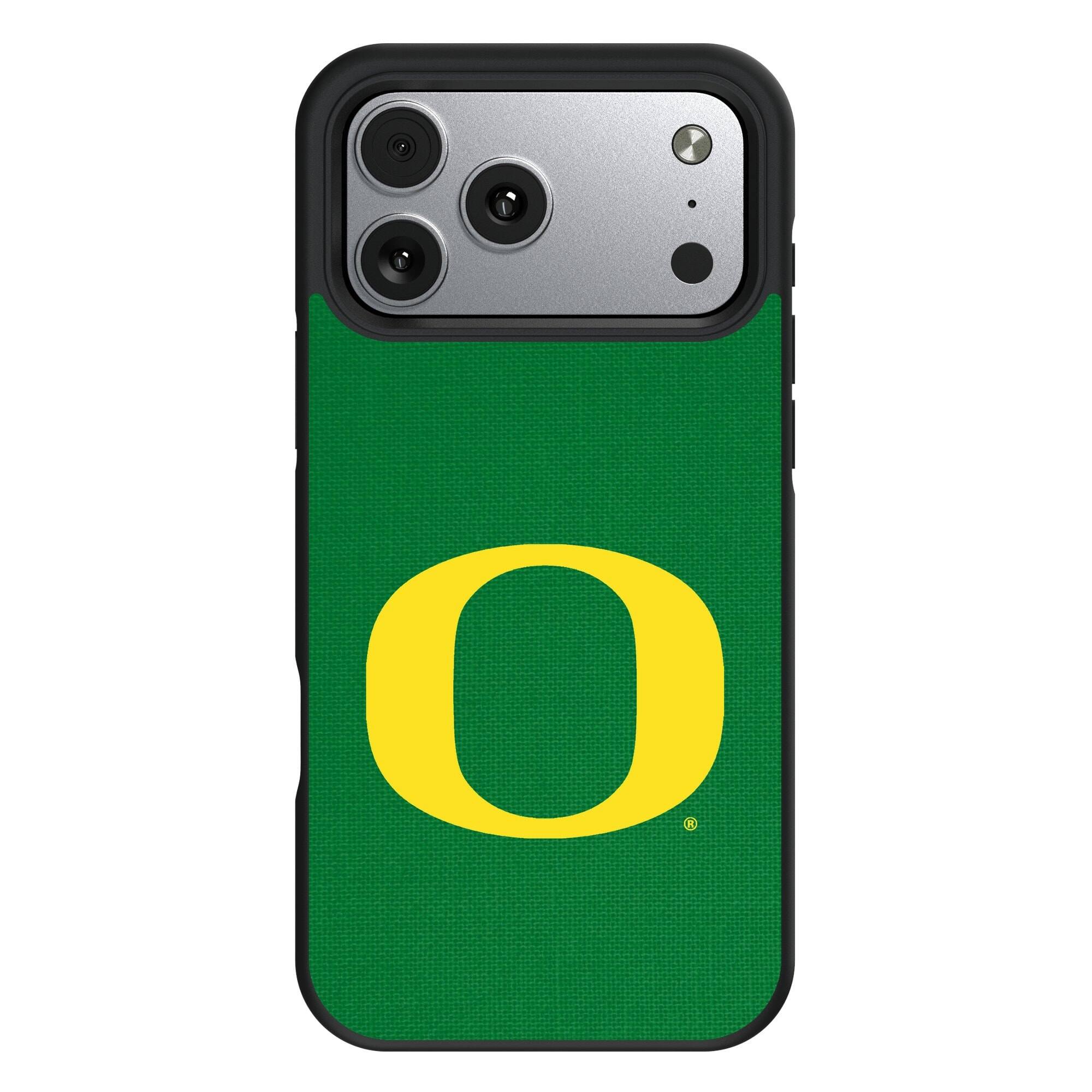 Front. Keyscaper - Oregon Ducks iPhone Solid Design Bump Case - 13 mini - Multicolor.