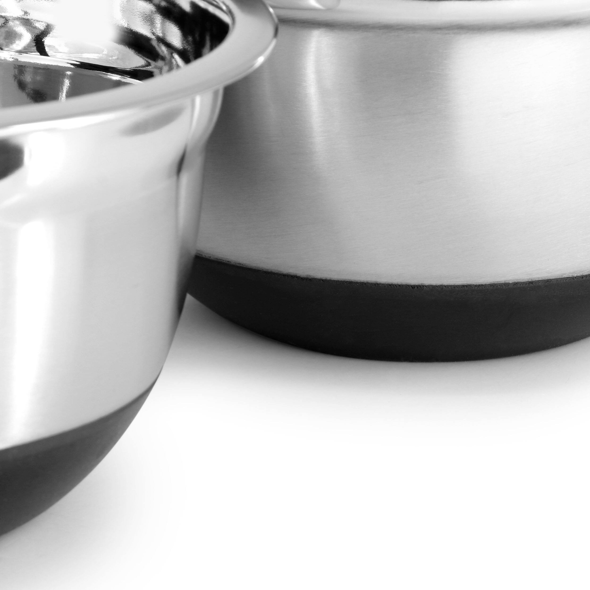 Alt View 4. Oster - Oster Oswalt 3 Piece Mixing Bowl Set with Non-Slip Bases in Silver - Silver.