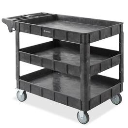 Dryser - Utility Service Cart with Tiers - 550 -lb Capacity - 5-in Wheels - Black