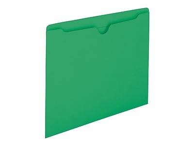 Alt View 2. Smead -  Reinforced File Jackets, Reinforced Straight Cut Tab, Letter Size, Green, 100/Box  - Green.