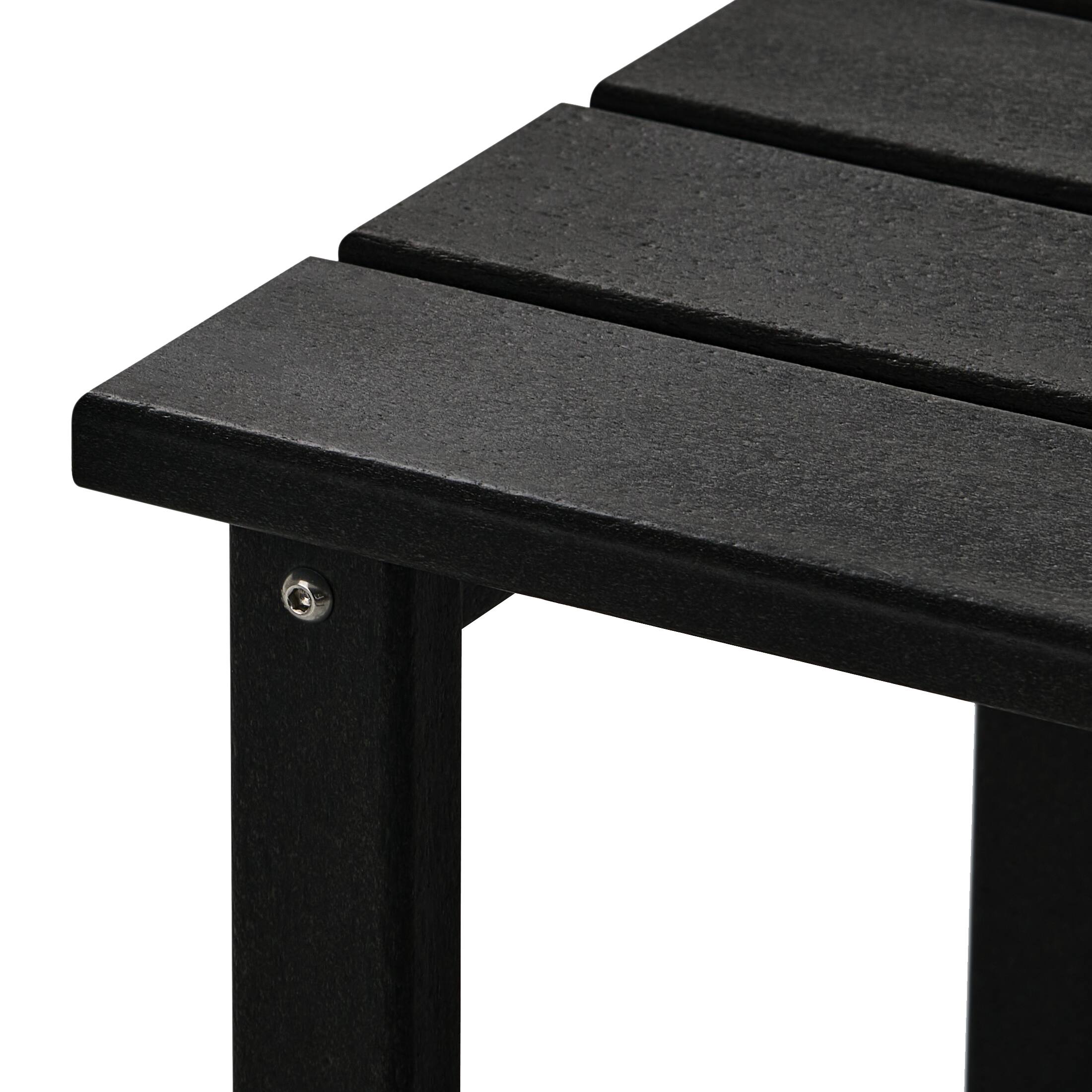 Alt View 4. WestinTrends - WestinTrends Malibu 14" square outdoor Side table for Adirondack chair - Black.