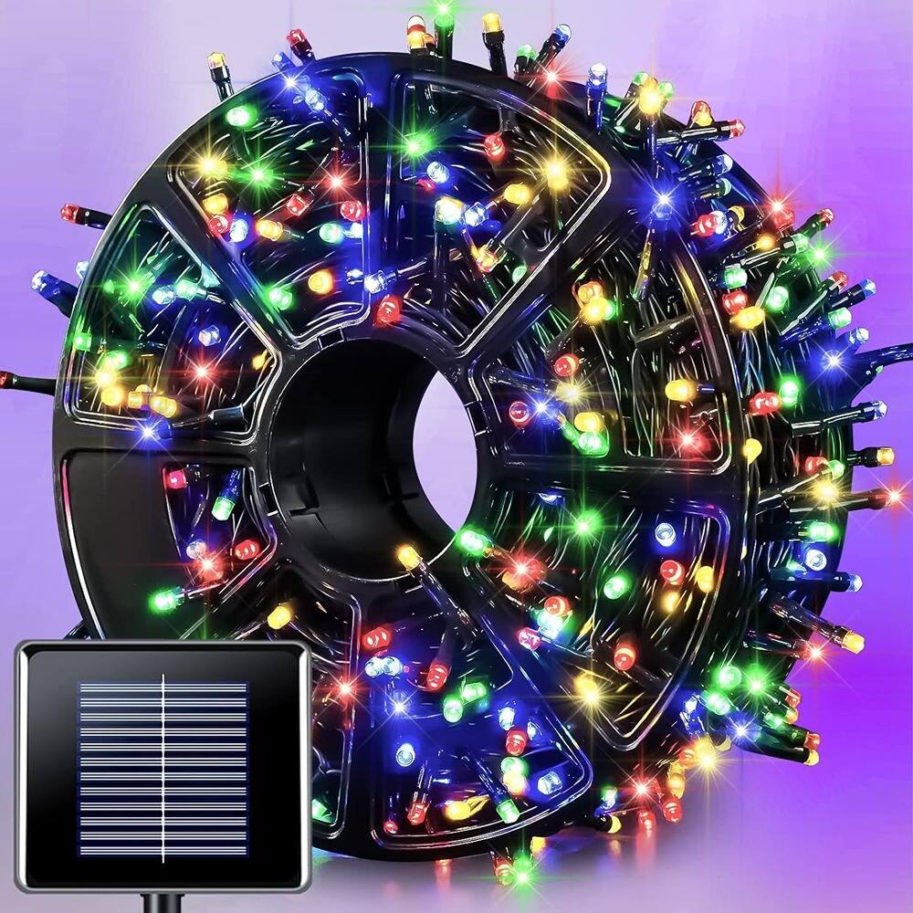 MOSZAR LLC - Christmas lights with 206.7 feet of solar string lights and 8 different modes - Multicolor