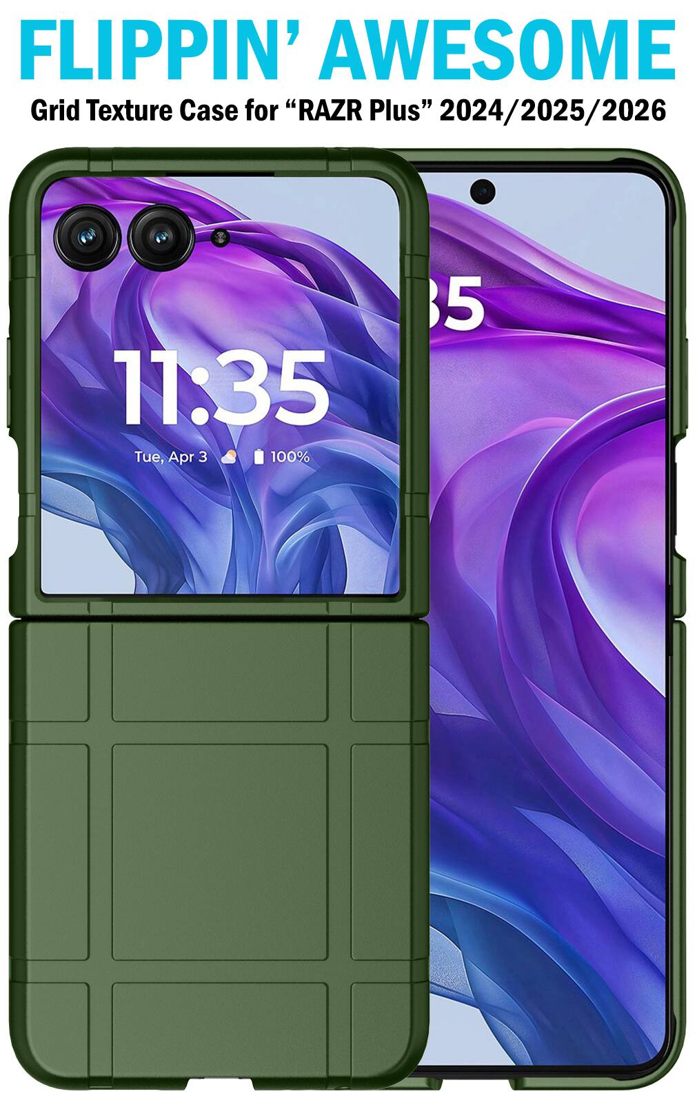 FLIPPIN' AWESOME Grid Texture Case for "RAZR Plus" 2024/2025/2026

11:35 Tue, Apr 3 100%