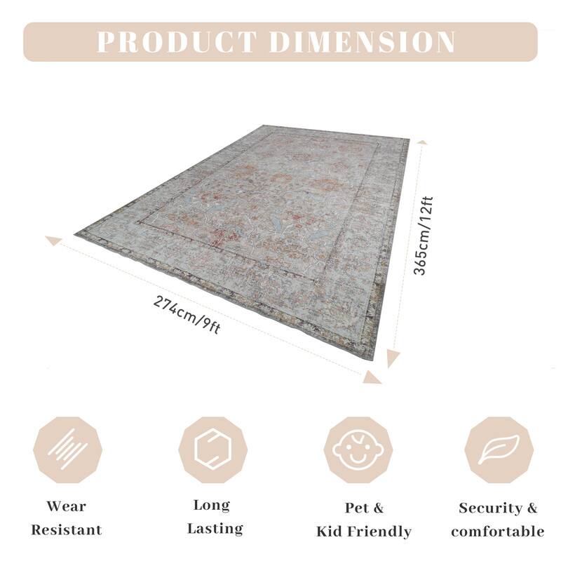 PRODUCT DIMENSION  
274cm/9ft 365cm/12ft  

- Wear Resistant  
- Long Lasting  
- Pet & Kid Friendly  
- Security & Comfortable