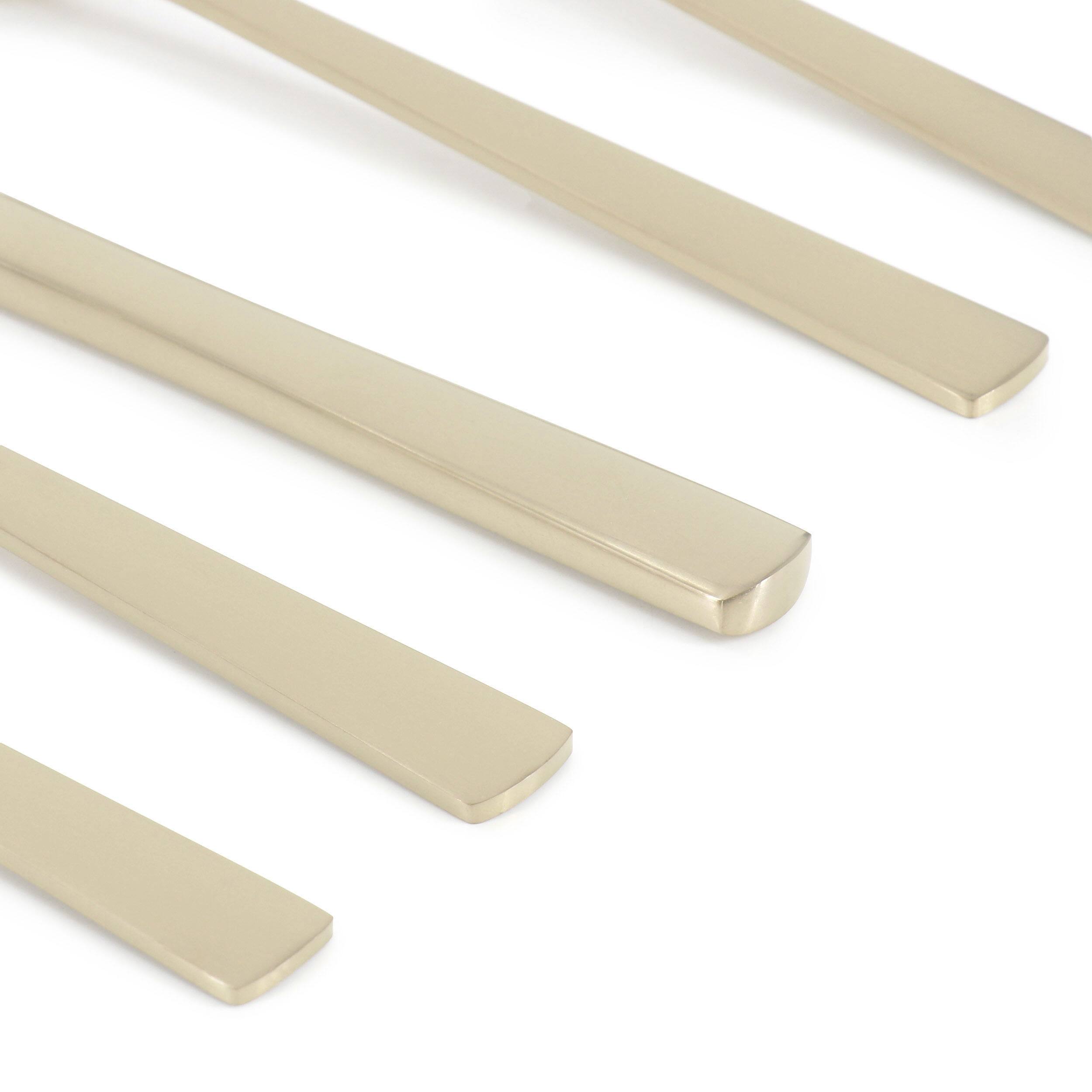 Alt View 2. Gibson - Gibson Elite Earlston 20 Piece Stainless Steel Flatware Set in Champagne Gold - Champagne Gold.