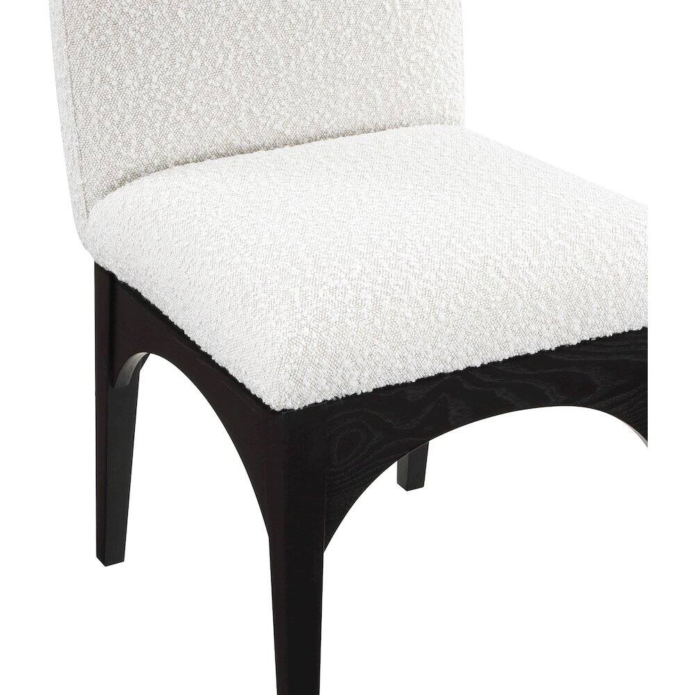 Alt View 4. Meridian Furniture - Waldorf Cream Boucle Fabric Dining Chair - Beige.