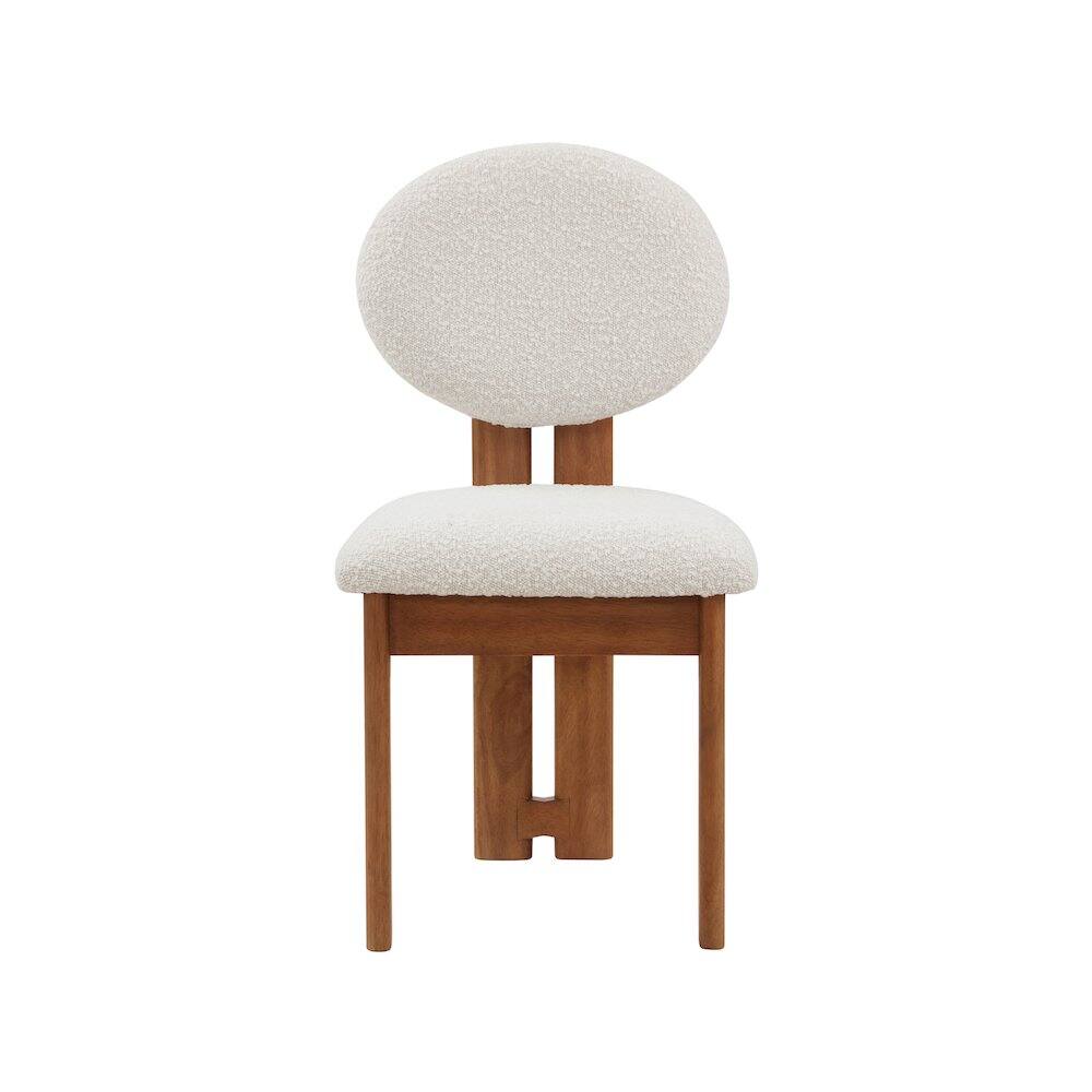 Alt View 2. Meridian Furniture - Napa Cream Boucle Fabric Dining Chair, Set of 2 - Beige.