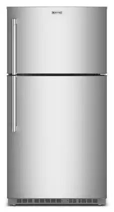 Maytag - 21 Cu. Ft. Top-Freezer Refrigerator with Factory-Installed Ice Maker - Fingerprint-Resistant Stainless Finish