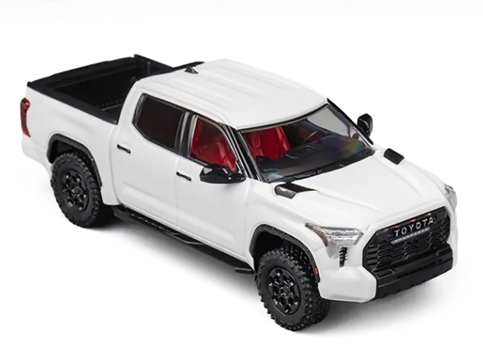 Alt View 2. CM Models - Toyota Tundra Pickup Truck White 1/64 Diecast Model Car by CM Model.