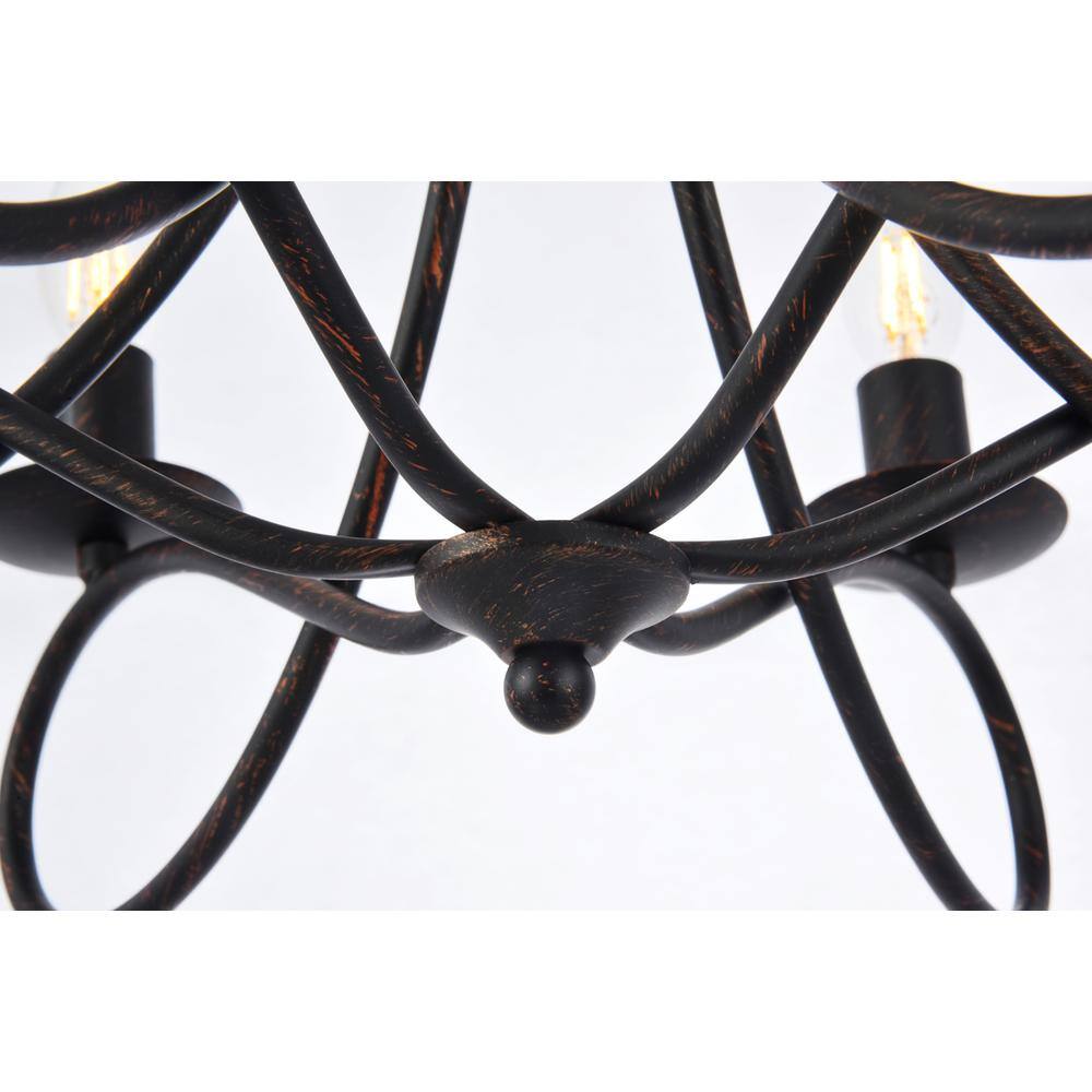 Left. Urban Classic - Lyndon 6 light Dark Bronze Pendant - Dark Bronze.