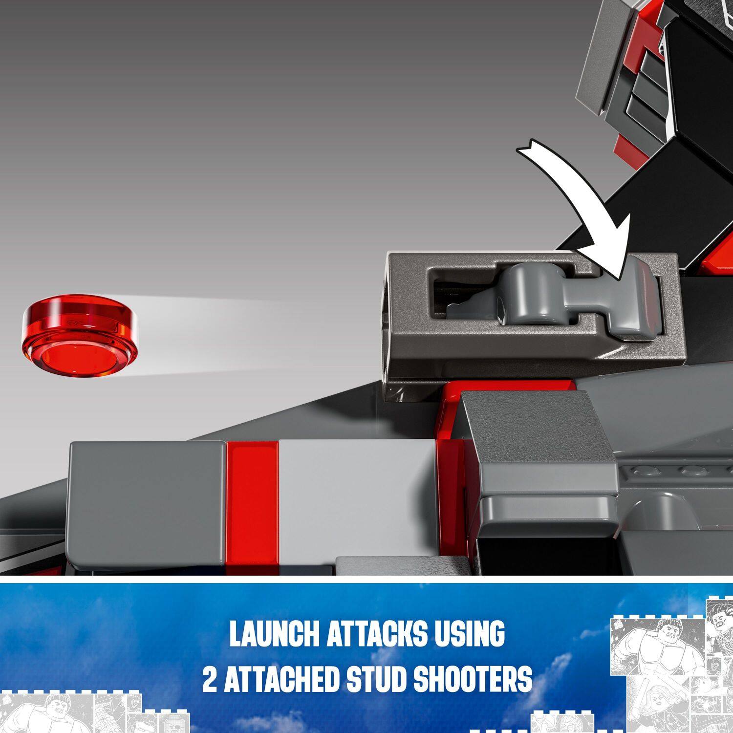 LAUNCH ATTACKS USING 2 ATTACHED STUD SHOOTERS