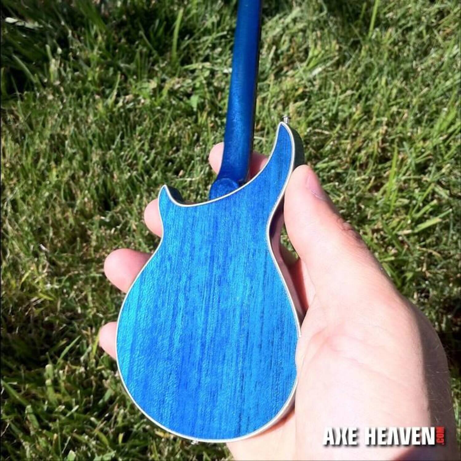 Alt View 1. Axe Heaven - Bob Weir - Axe Heaven Bob Weir Signature Modulus Lightning Bolt Mini Guitar Replica Collectible - Collectibles - Multicolor.