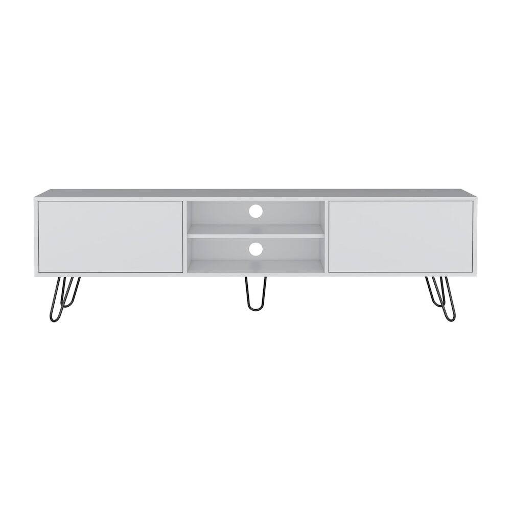 Front. TuHome - Vassel TV Stand White MDF - White.