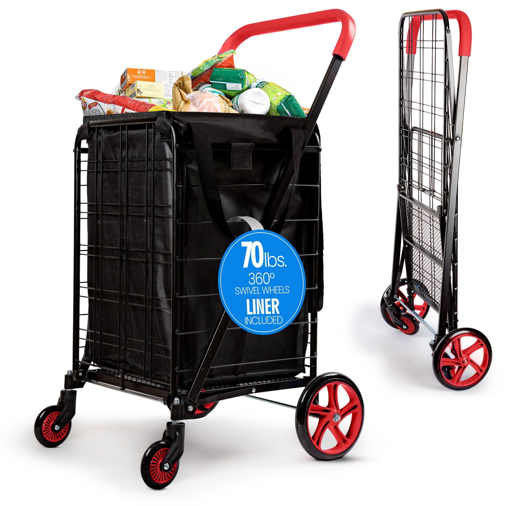 70 lbs. 360° Swivel Wheels Liner Included