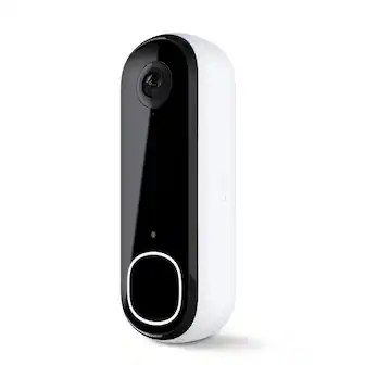 Front. Arlo - Smart Wi-Fi Video Doorbell (2nd Generation) - Wired/Battery Operated with 2K Resolution - White.