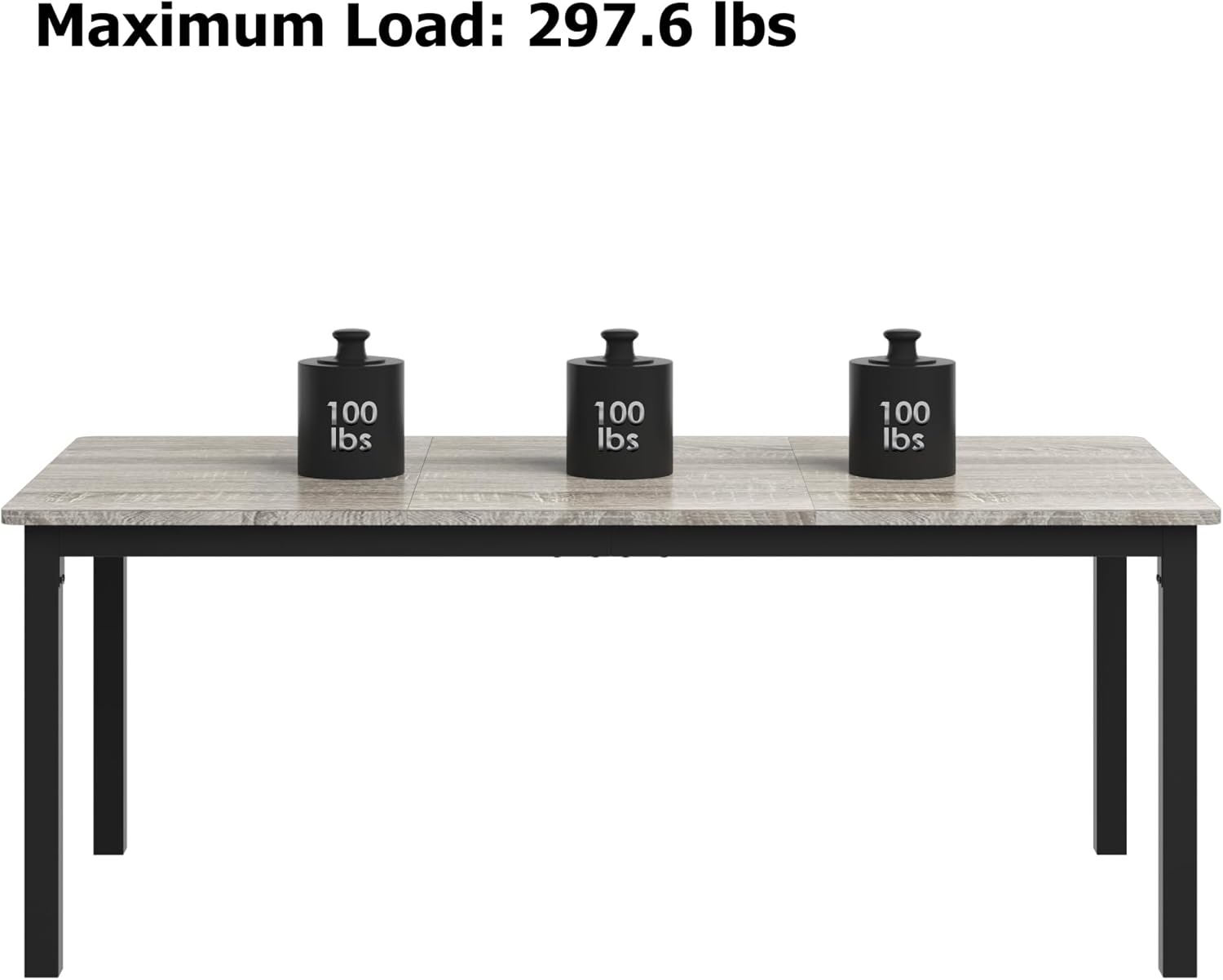 Maximum Load: 297.6 lbs

100 lbs 100 lbs 100 lbs