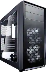 Fractal Design - Focus G ATX, microATX, Mini-ITX Black Chassis with Acrylic Window Mid Tower PC Case - Black - Front_Zoom