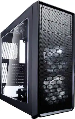 Fractal Design - Focus G ATX, microATX, Mini-ITX Black Chassis with Acrylic Window Mid Tower PC Case - Black