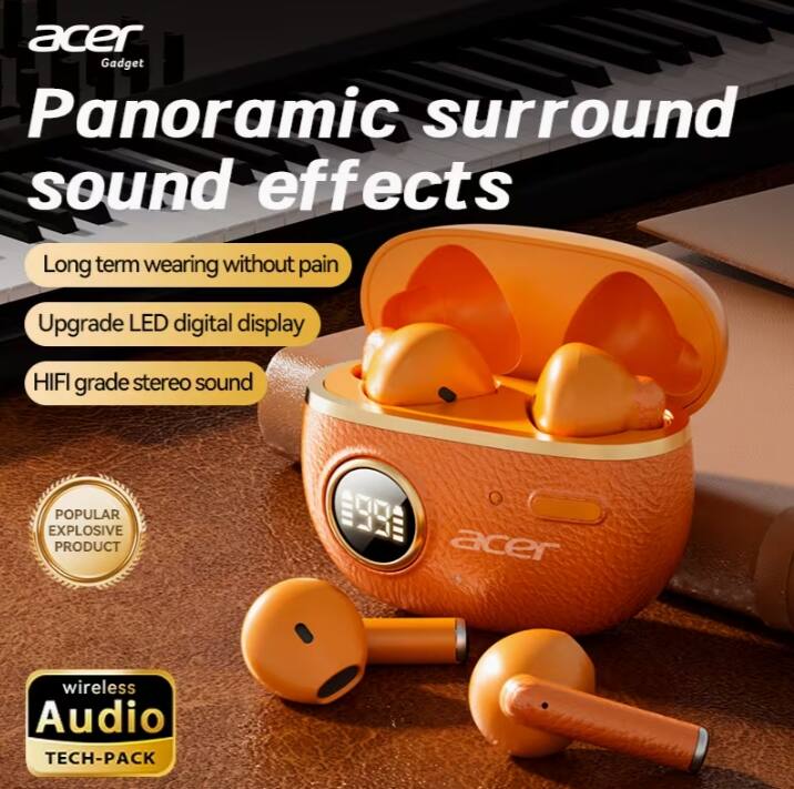 acer Gadget  
Panoramic surround sound effects  
Long term wearing without pain  
Upgrade LED digital display  
HiFi grade stereo sound  
POPULAR EXPLOSIVE PRODUCT  
wireless Audio TECH-PACK