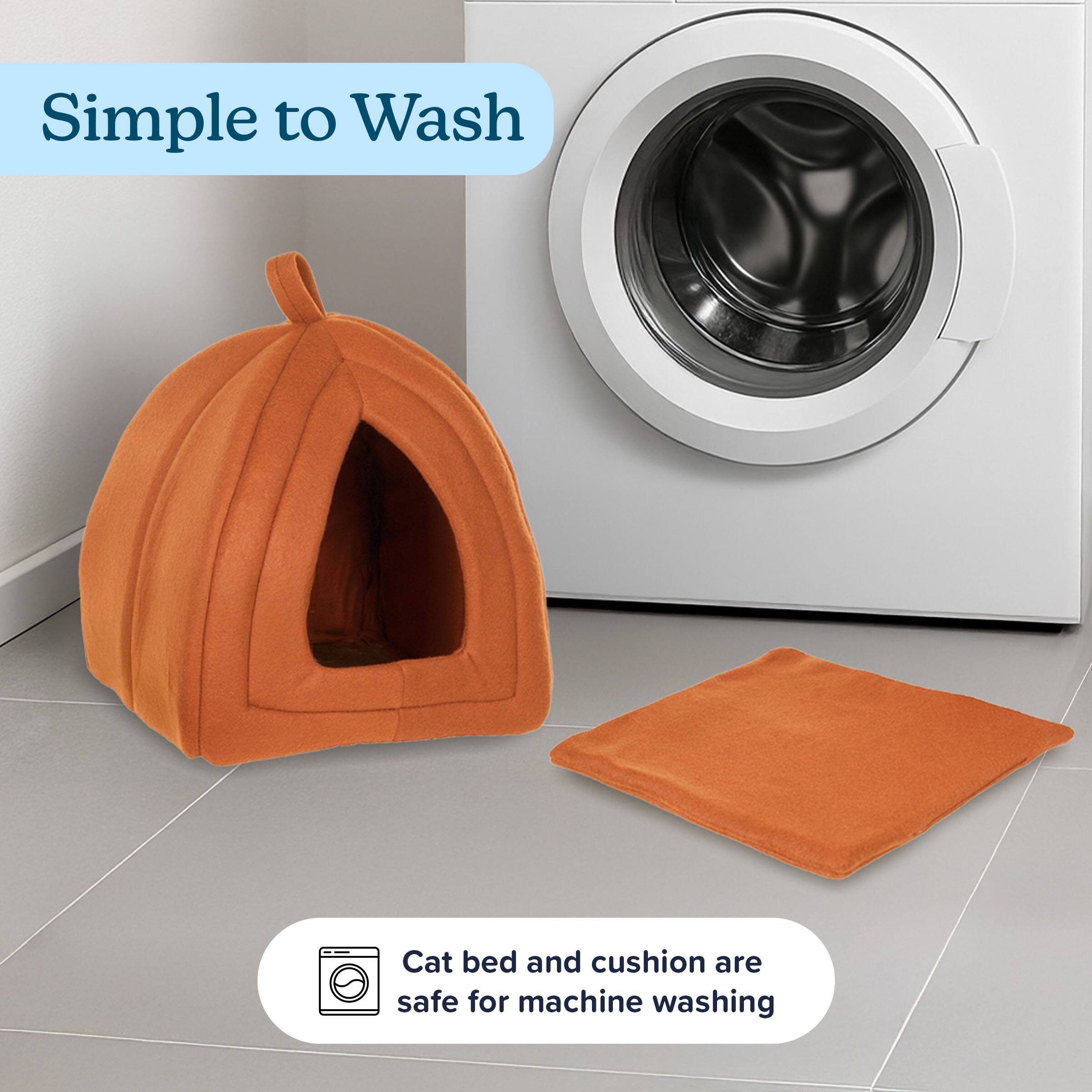Simple to Wash

Cat bed and cushion are safe for machine washing