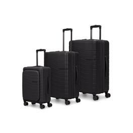 Bugatti - Munich Pro 3 Piece Hardside Luggage Set - Black