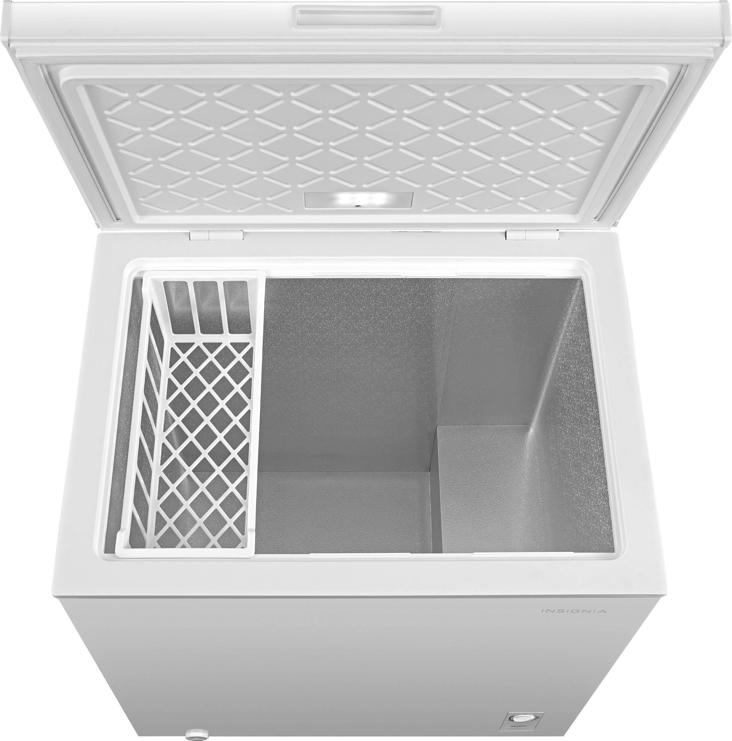 Alt View 4. Insignia™ - 7 Cu. Ft. Garage-Ready Chest Freezer - White.