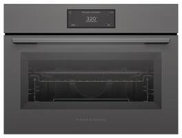 Fisher & Paykel - 24" 1.7 Cu Ft Built-in Convection Speed Single Oven, 6.8" Touchscreen - Compact - Minimal Grey - Gray