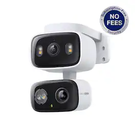 TP-Link - Tapo Wired Dual-Lens, Pan-Tilt Security 2K QHD Camera, 360° Coverage - No Monthly Fees - White