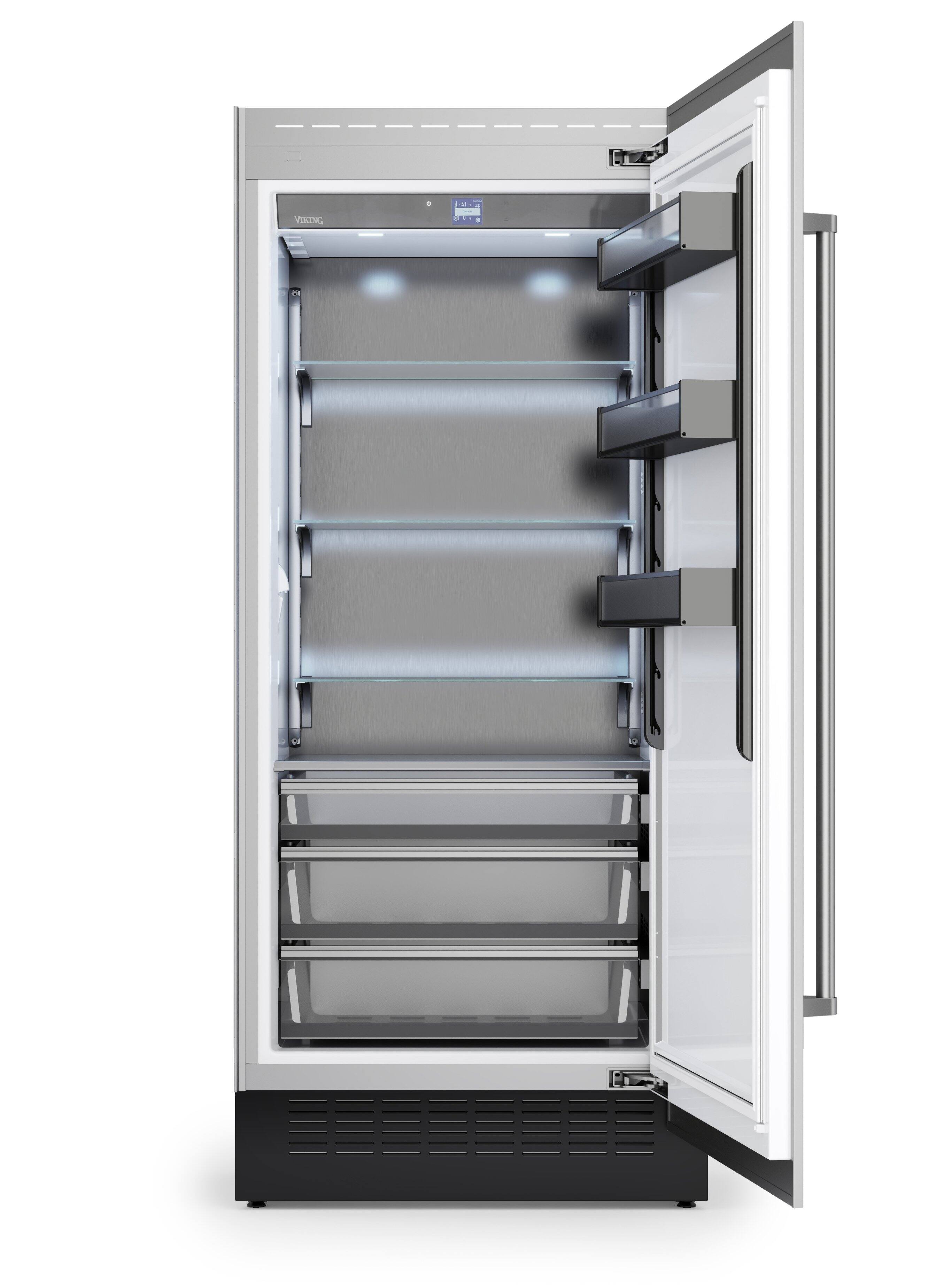 Alt View 1. Viking - 36"W Integrated Counter-Depth All Refrigerator-Custom Panel _RH - Panel Ready.