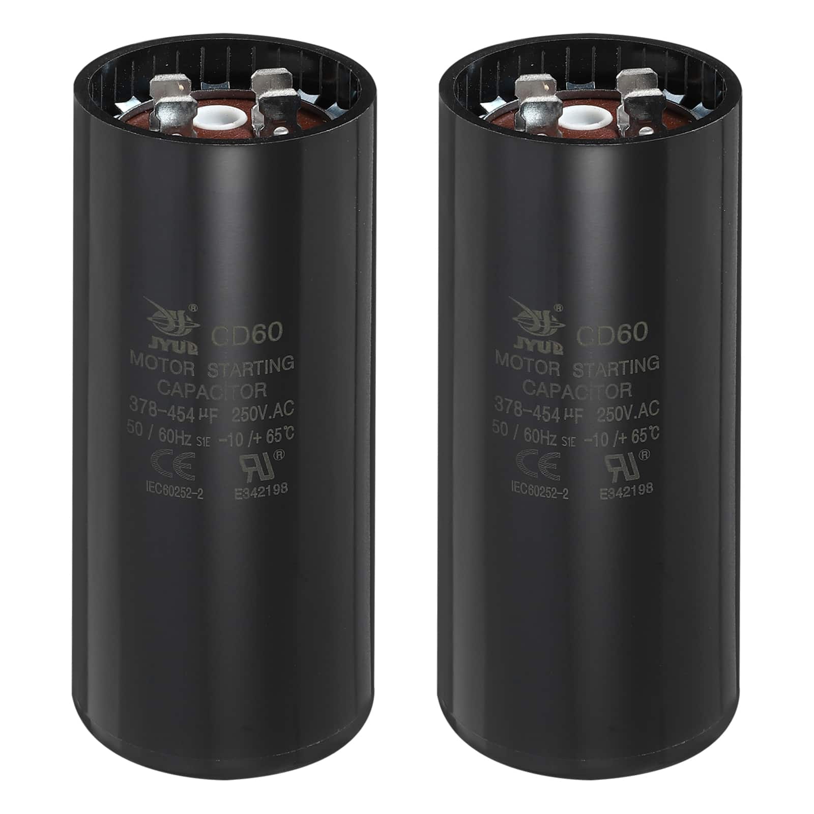 Unique Bargains - 2pcs CD60 Capacitor 378-454 Mfd, 250 VAC Run Motor Start for Electric Fan/Well Pump price history on PriceWatchPro
