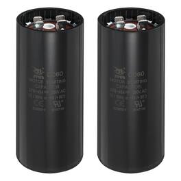 Unique Bargains - 2pcs CD60 Capacitor 378-454 Mfd, 250 VAC Run Motor Start for Electric Fan/Well Pump
