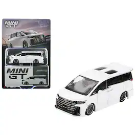 True Scale Miniatures - Toyota Vellfire 40 KUHL Van White Metallic Limited Edition 1/64 Die Cast Model Car by Mini GT