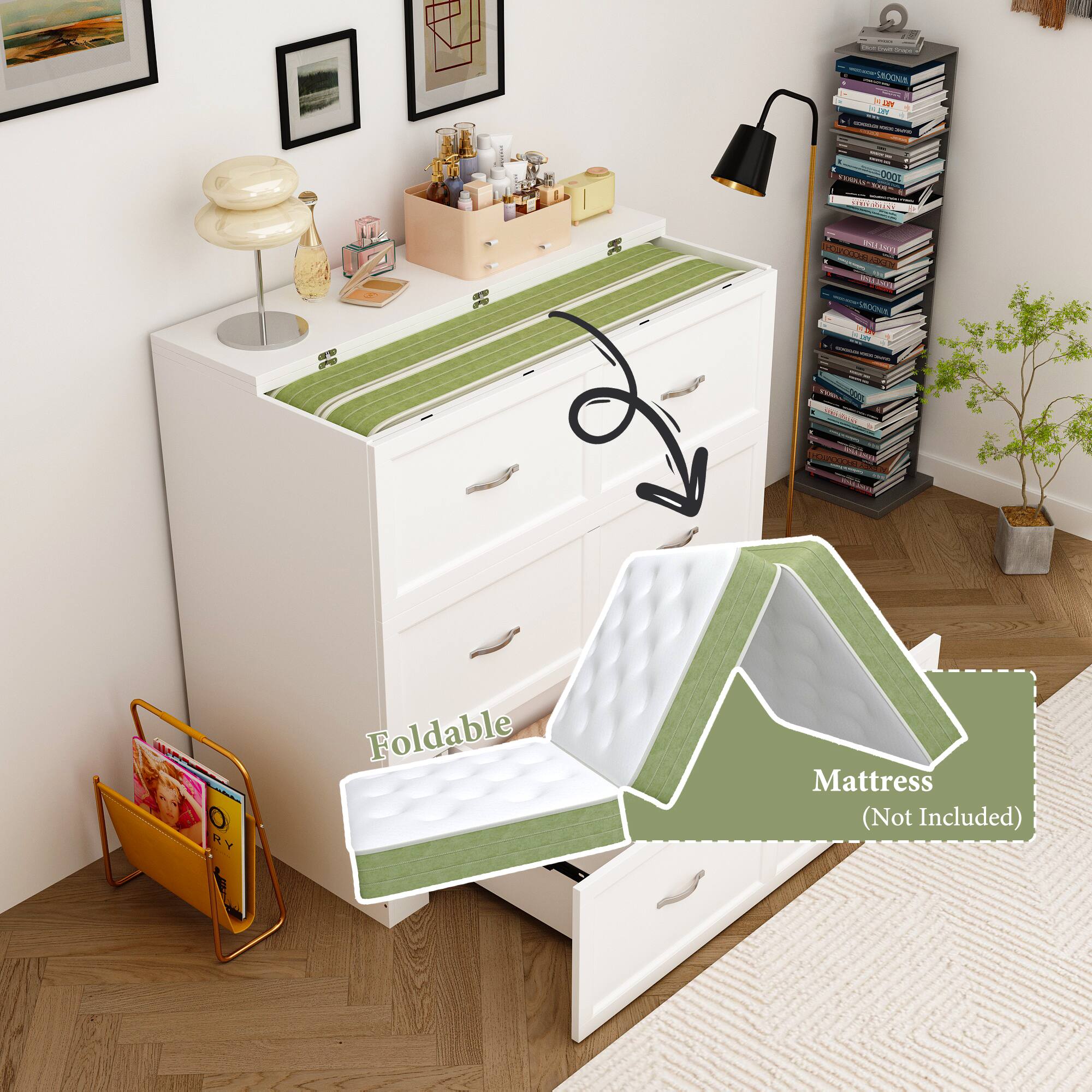 Foldable Mattress (Not Included)