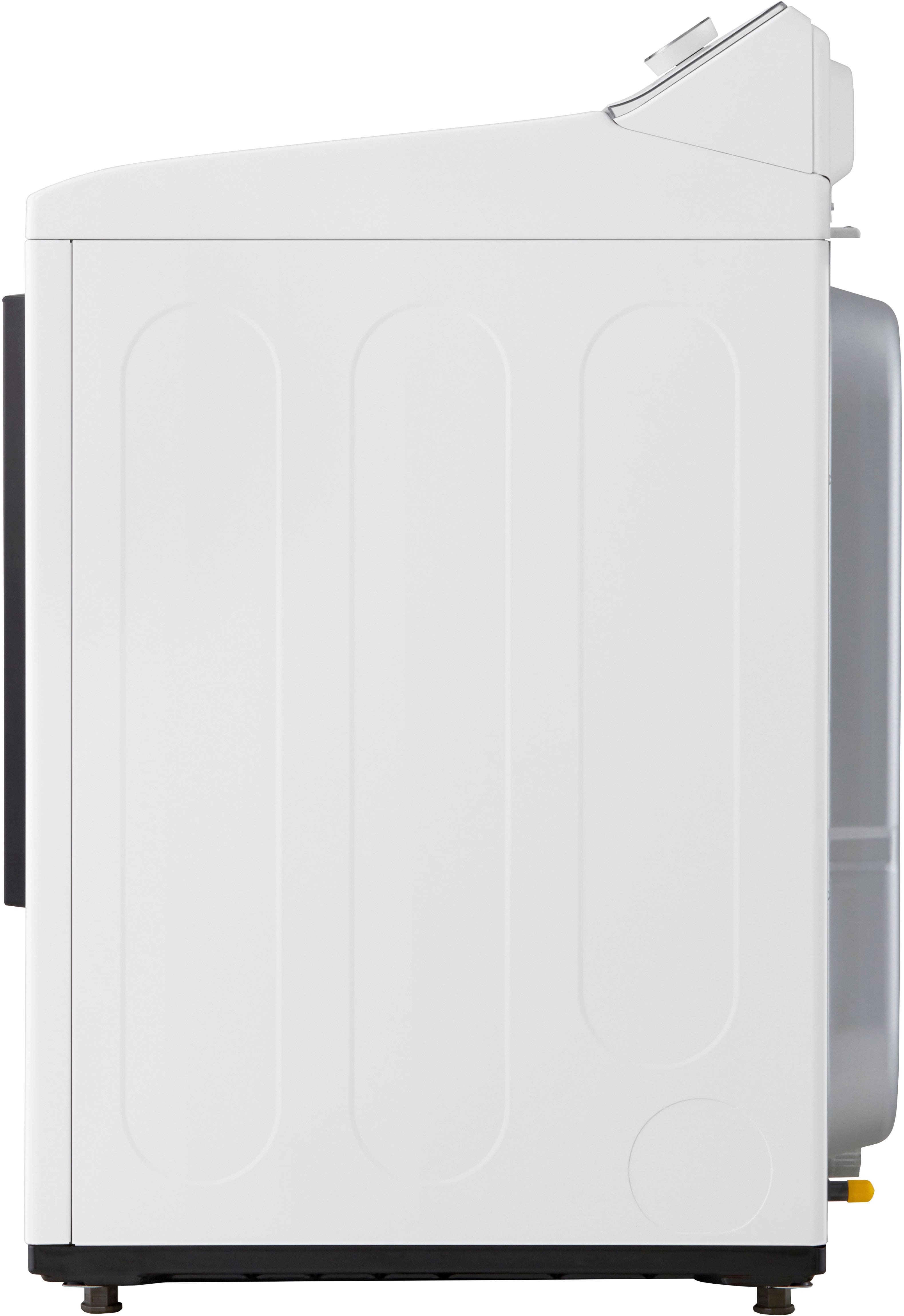 Alt View 21. LG - 7.3 Cu. Ft. Smart Gas Dryer with Sensor Dry - Alpine White.
