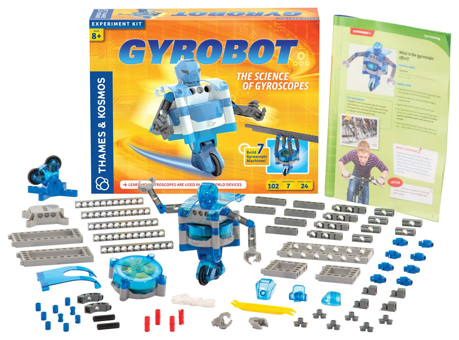 Front. Thames & Kosmos - Gyrobot Kit - Blue.