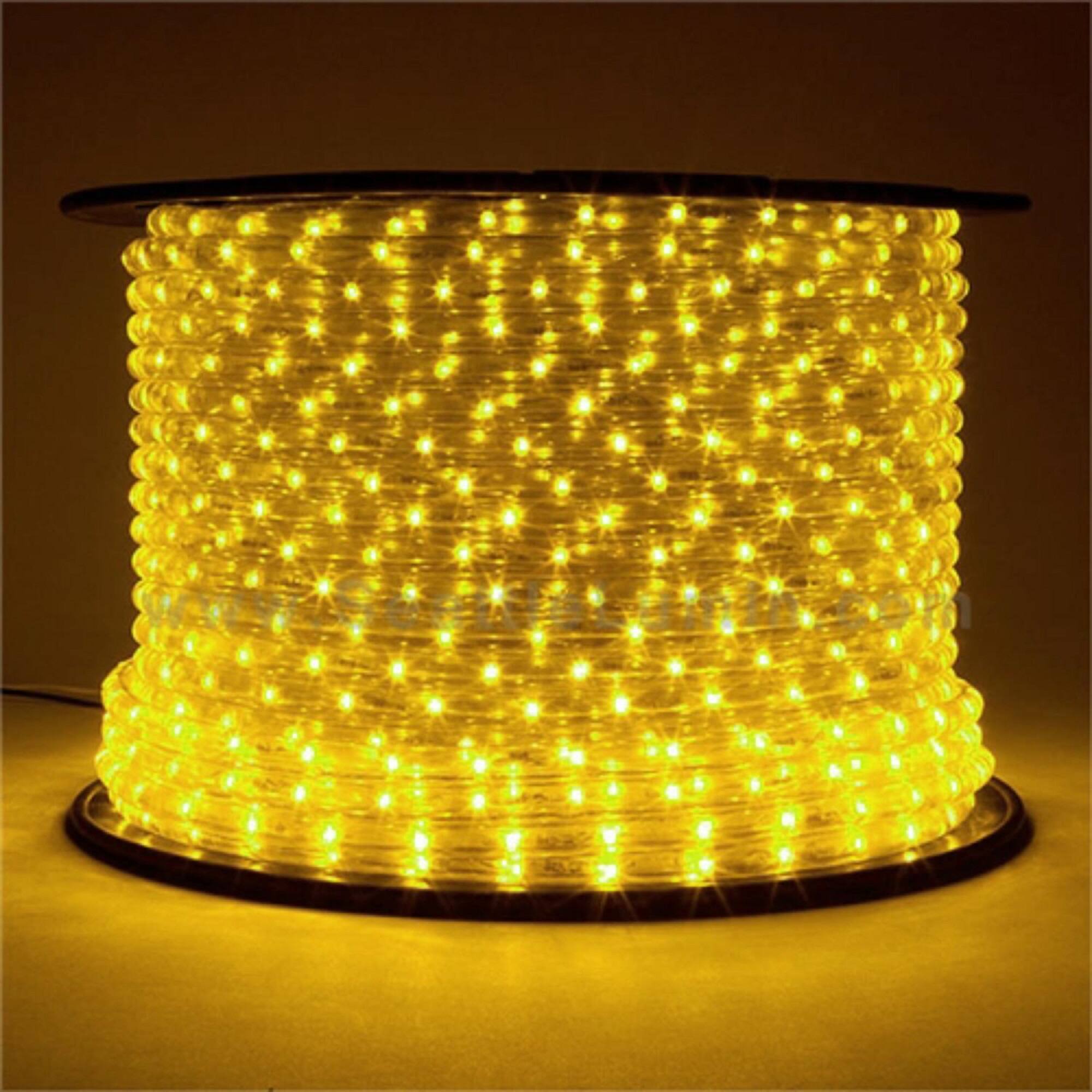 Alt View 2. Northlight - LED Commercial Grade Outdoor Christmas Spool Rope Lights - Yellow - 150' Clear Wire - Yellow.