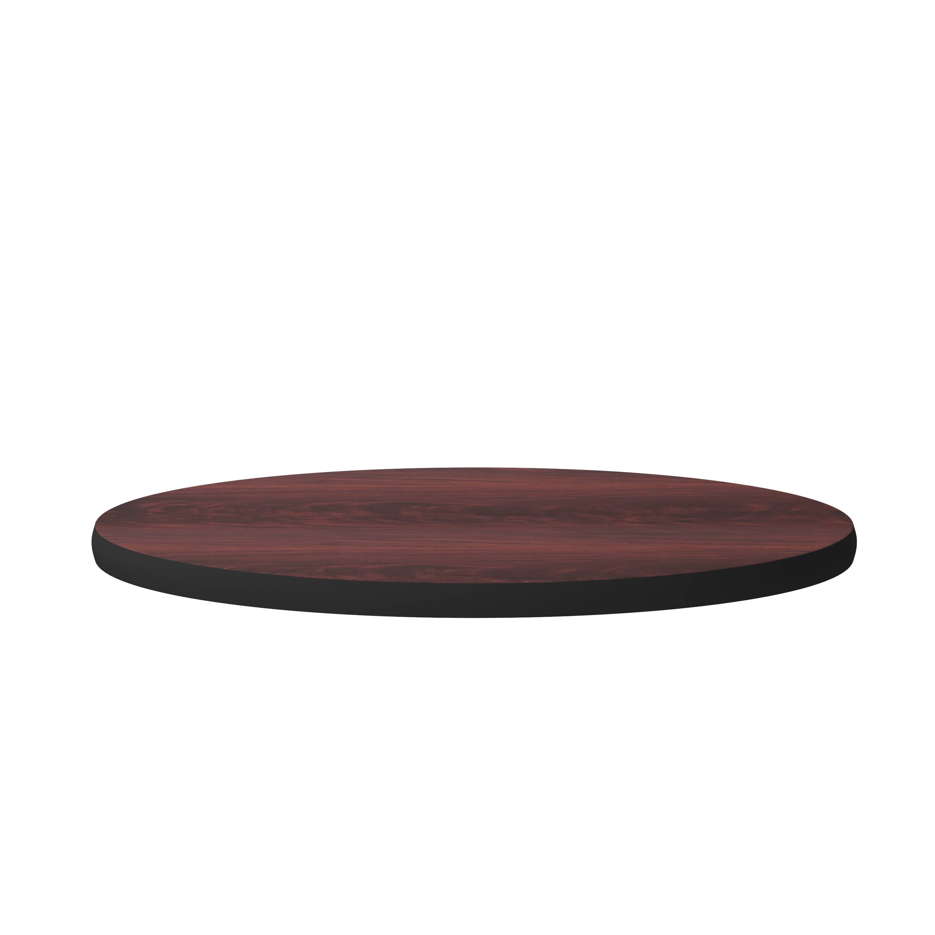 Alt View 7. Emma + Oliver - 24" Round Table Top with Reversible Laminate Top - Mahogany.