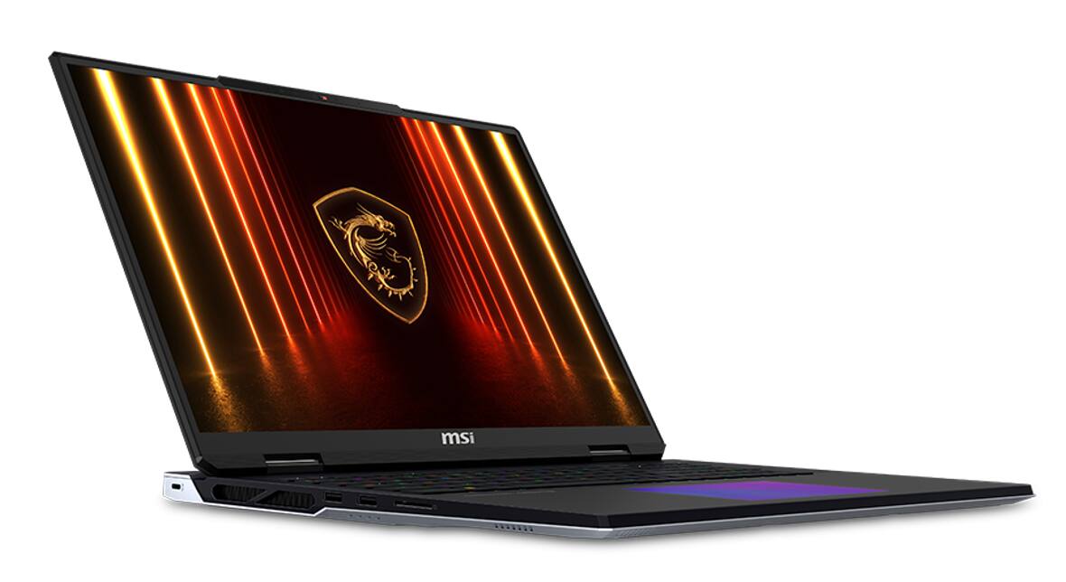 Alt View 4. MSI - MSI A2XWJG-614US Core Gaming Laptop, Ultra 9- 285HX, 64GB, 3 x 2TB SSD, 18" (3840x2400), RTX 5090, Win 11 Pro - Core Black.