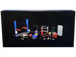 Garage Kit Set (Version 2) for 1/18 scale models by Autoart - Multicolor