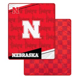 Pegasus - Nebraska Huskers 60" x 70" Diagonal Ghost Checkered Double-Sided Blanket - Multicolor