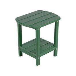 Lent Glitter Wood - PLASTIC DOUBLE TIER OUTDOOR SIDE TABLE - Green