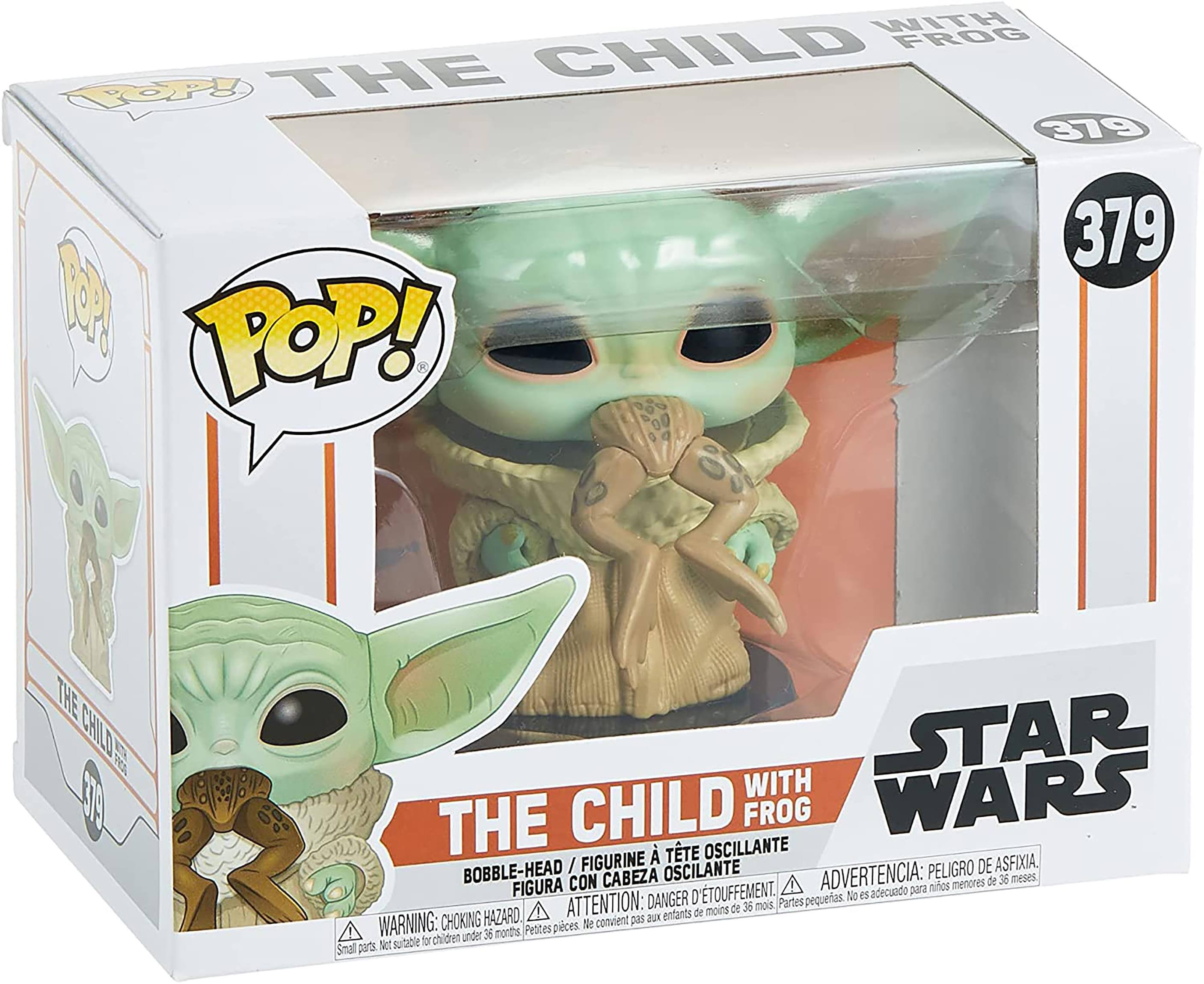 **THE CHILD WITH FROG**

**POP!**

**379**

**STAR WARS**

**BOBBLE-HEAD / FIGURINE OSCILLANTE / FIGURA CON CABEZA OSCILANTE**

**WARNING: CHOKING HAZARD - Small parts. Not suitable for children under 36 months.**

**ADVERTENCIA: PEQUEÑAS PIEZAS. NO ES ADECUADO PARA NIÑOS MENORES DE 36 MESES.**

**ATTENTION: DANGER D'ÉTOUFFEMENT. Petites pièces. Ne convient pas aux enfants de moins de 36 mois.**

**CONSEIL: PELIGRO DE ASFIXIA. Piezas pequeñas. No es adecuado para menores de 36 meses.**