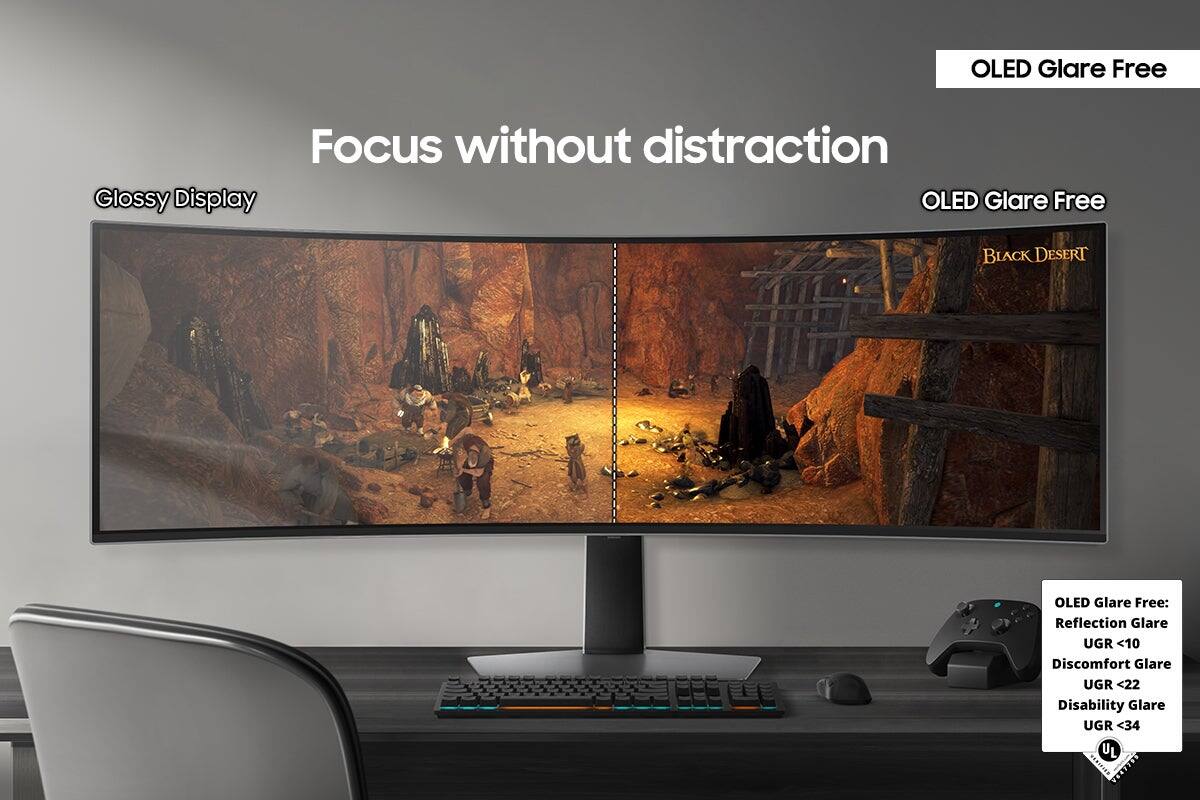 OLED Glare Free: Focus without distraction Glossy Display OLED Glare Free: Black Desert OLED Glare Free: Reflection Glare UGR <10 Discomfort Glare UGR <22 Disability Glare UGR <34 UL cIr... SEARA