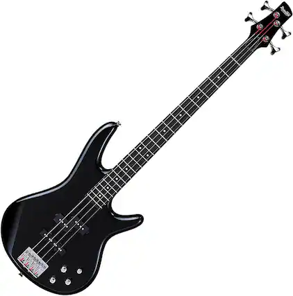 Front. Ibanez - Ibanez GSR200BK GIO Series 4-String Electric Bass Guitar, Right Handed, Black.