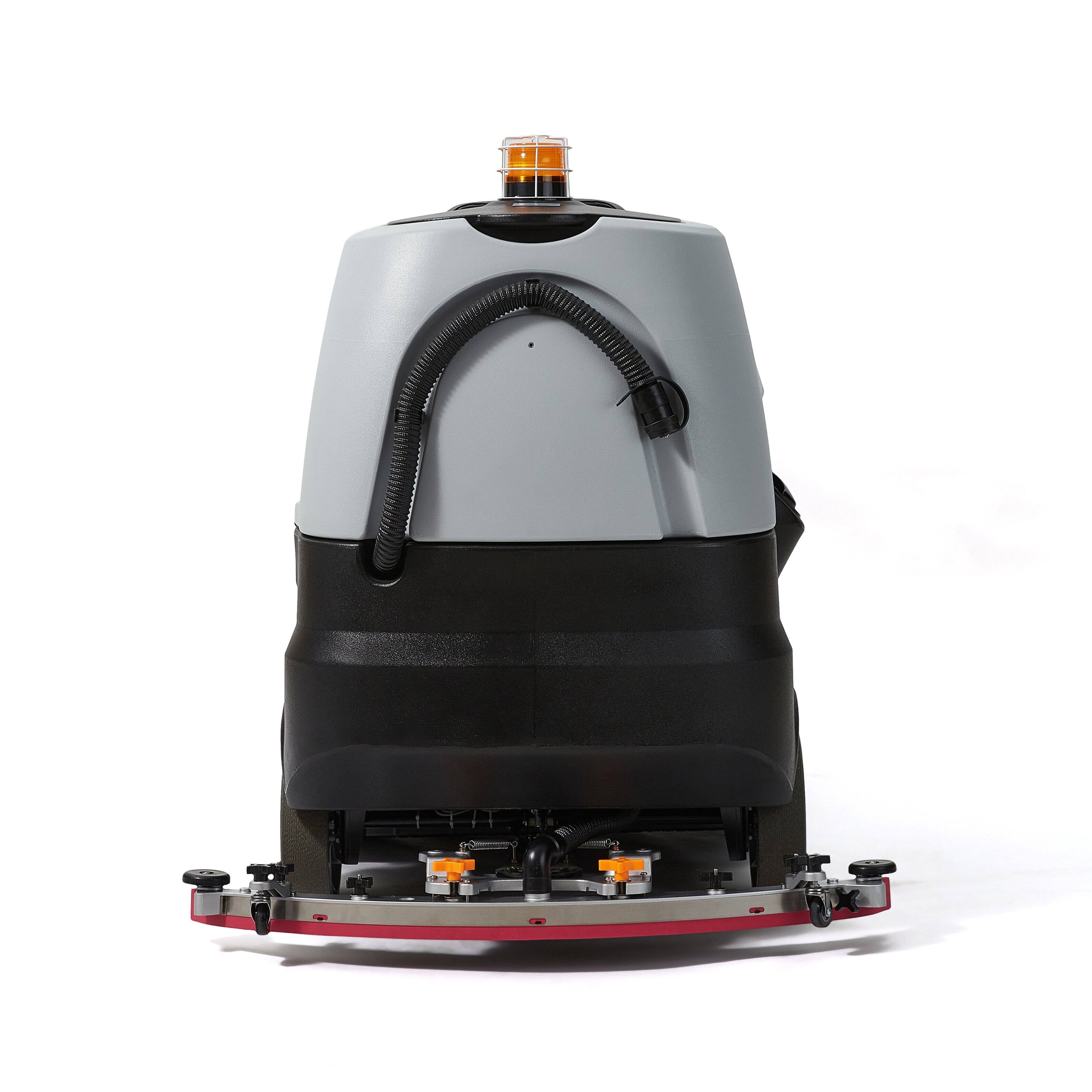 Alt View 6. Dapper Supply - Commercial Ride-On Sweep & Scrub Floor Sweeper Scrubber, 31.5" Path, 42.5 Gal Tank, 24V Battery - Grey.