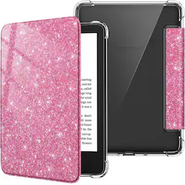 Kitcheniva - Lightweight Clear Slim Case For Kindle 6 Inch 11th Generation Glitter Magenta - Glittering Magenta