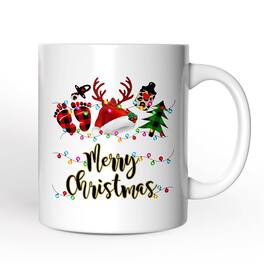 OrnamentallyYou - Baby Christmas Buffalo Plaid Mug Gift - White